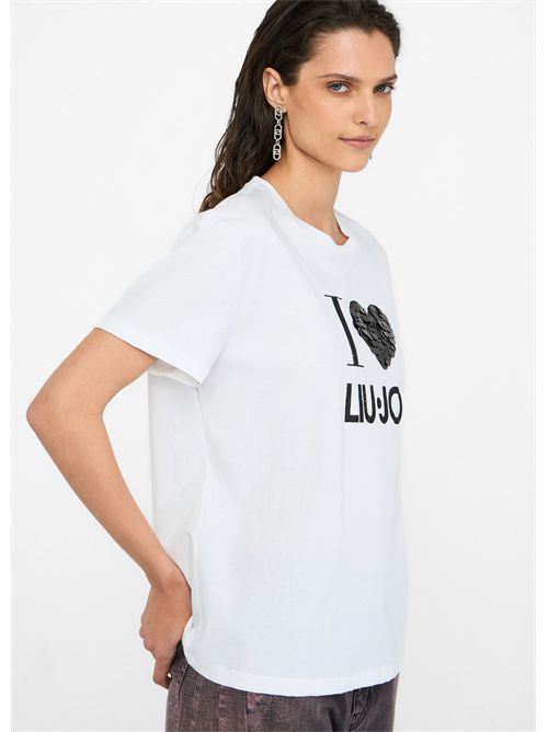 T-shirt con applicazioni LIU JO | MF5345JS923/M9683